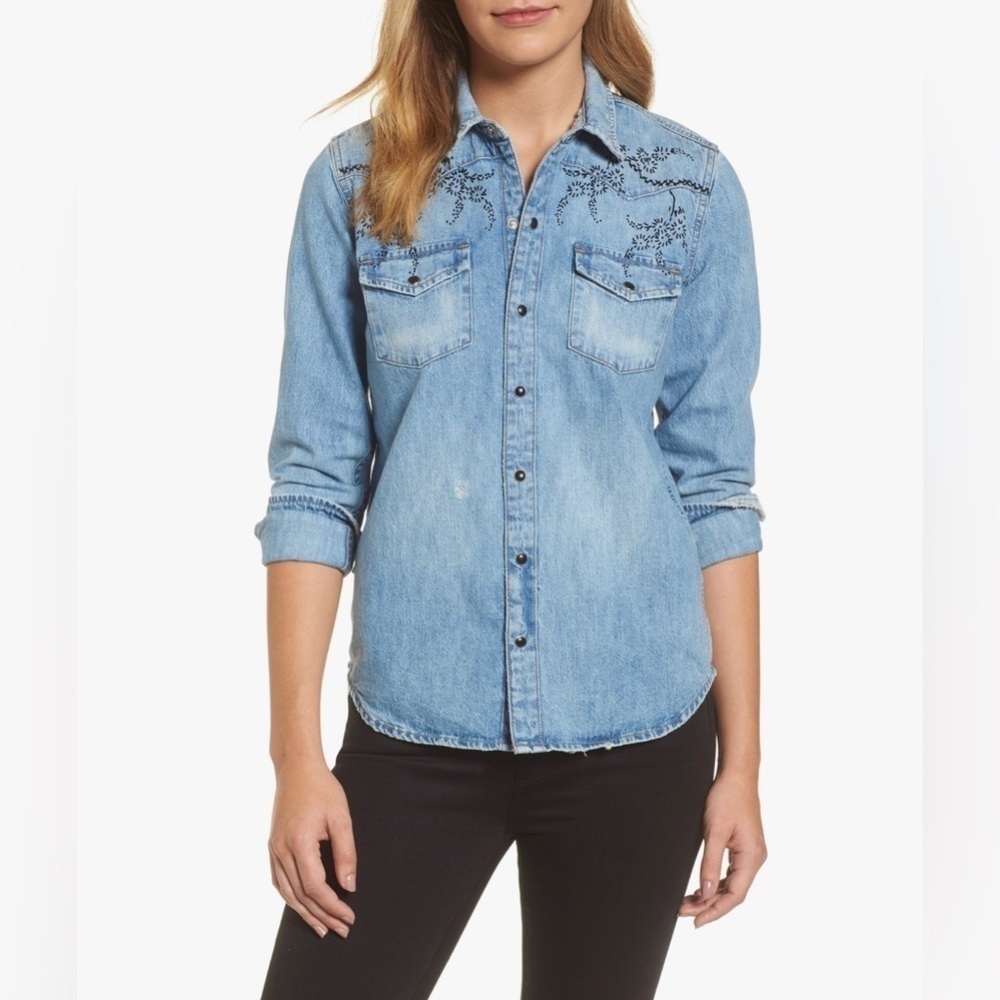 🆕Lucky Brand - Embroidered western shirt